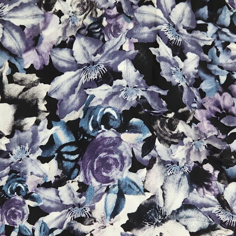 Astr -214 High neck floral sleeveless blouse grey purple Y2K Medium - Picture 4 of 8